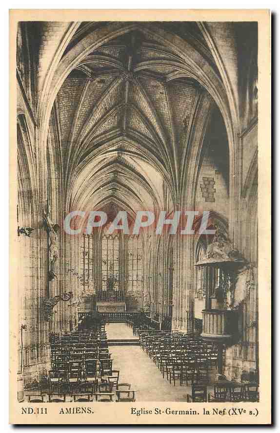 CPA Amiens Eglise St Germain la Nef 
