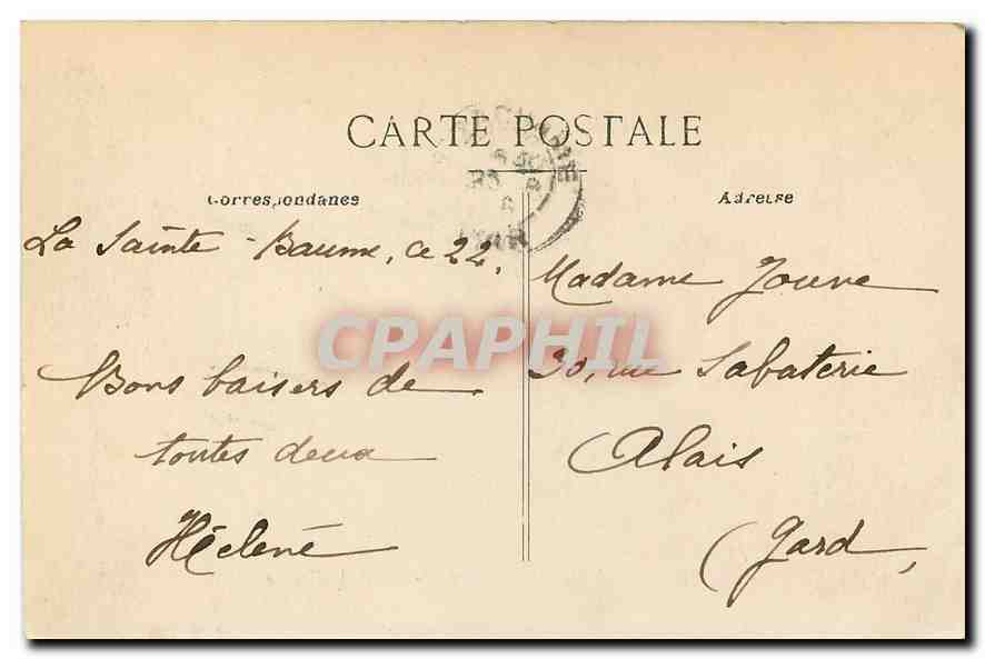 CPA La Ste Baume Interieur de la Grotte  — Verso