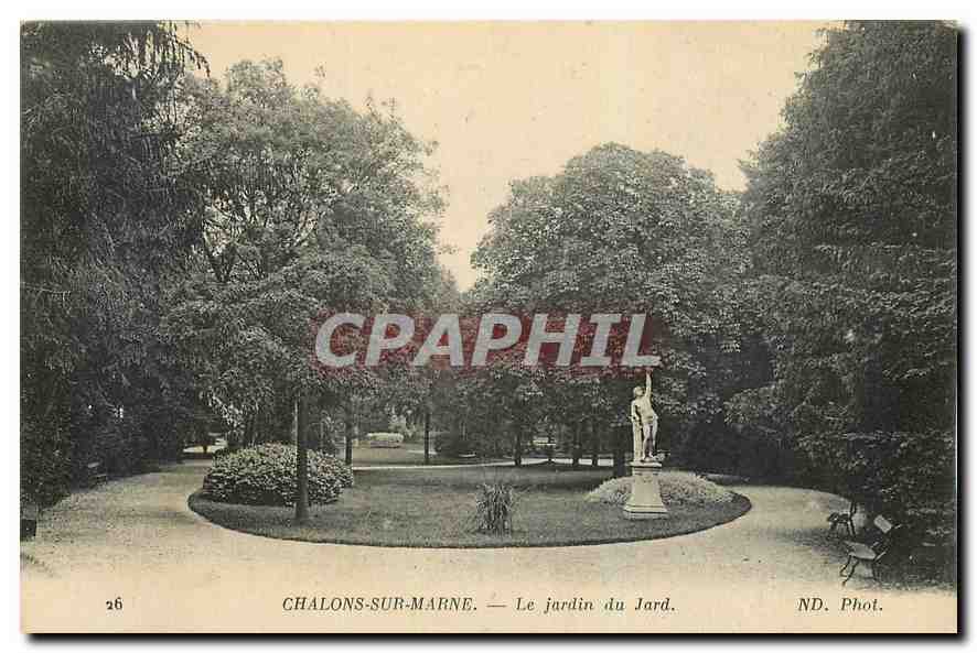 CPA Chalons sur Marne Le Jardin du Jard 