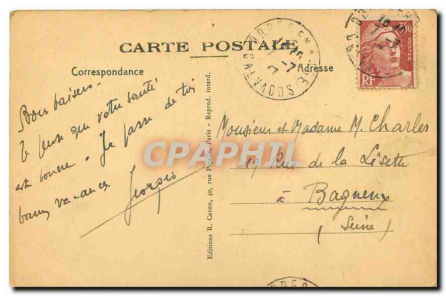 CPA Orbec Calvados Eglise Notre Dame  — Back