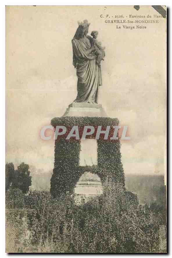 CPA Environs du Havre Graville Ste Honorine La Vierge Noire 