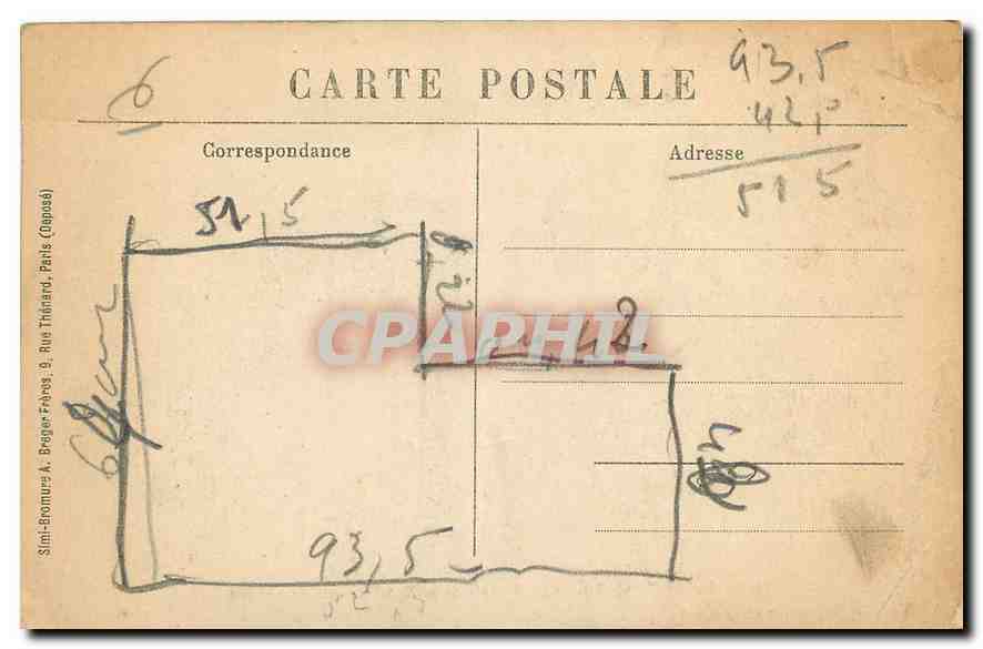 CPA Juvisy S et O Les Grottes et le Rendez vous de chasse  — Back