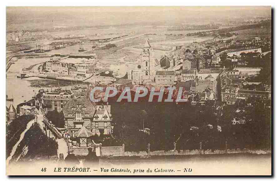 CPA Le Treport Vue Generale prise du Calvaire 