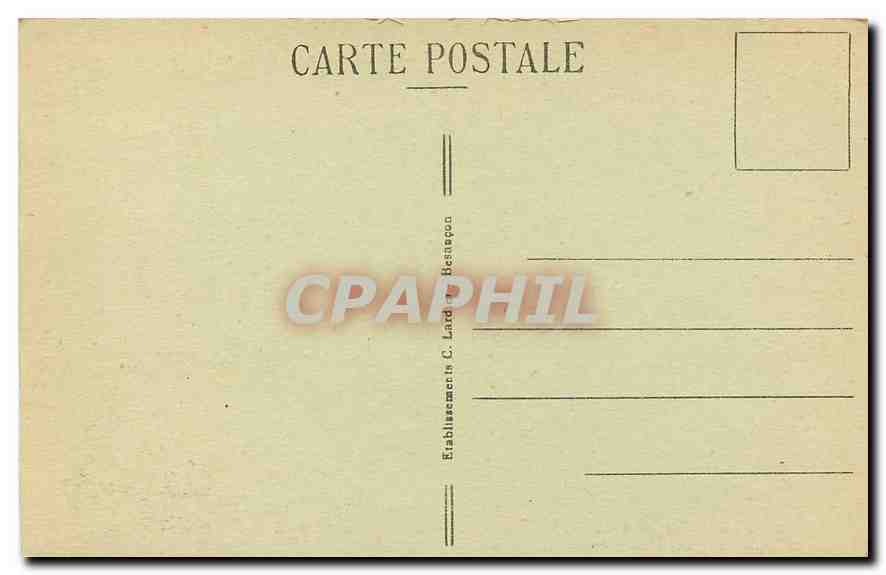 CPA Frontiere Franco Suisse Bassins du Doubs Bassin ou Bassin du Sphinx Les Hotels du Saut  — Rückseite