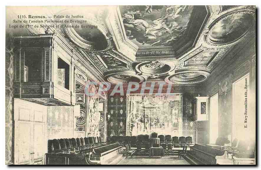 CPA Rennes Palais de Justice Salle de l'ancien Parlement de Bretagne 