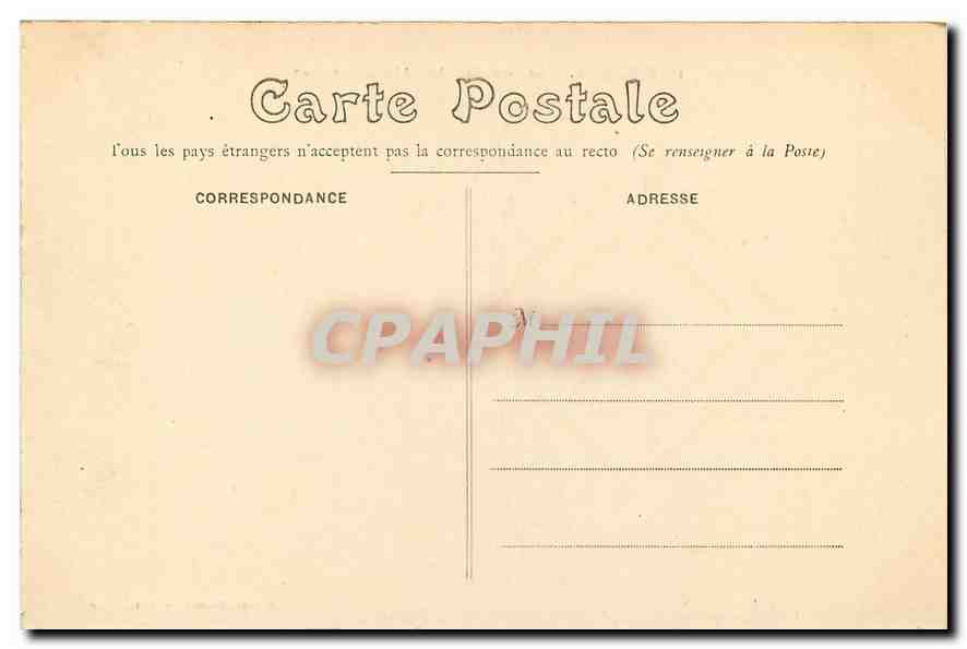 CPA Rennes La Place du Palais et la Rue Bourbon  — Rückseite