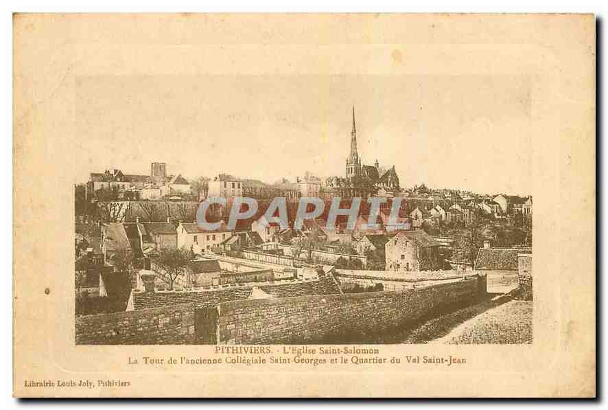 CPA Pithiviers l'Eglise Saint Salomon La Tour de l'ancienne Collegiale 