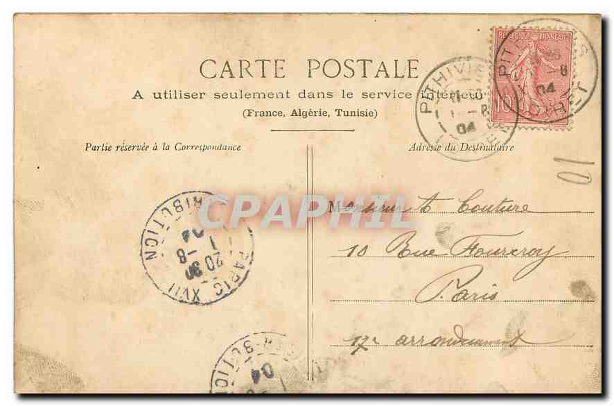 CPA Vue de la Ville de Pithiviers en 1838 — Back