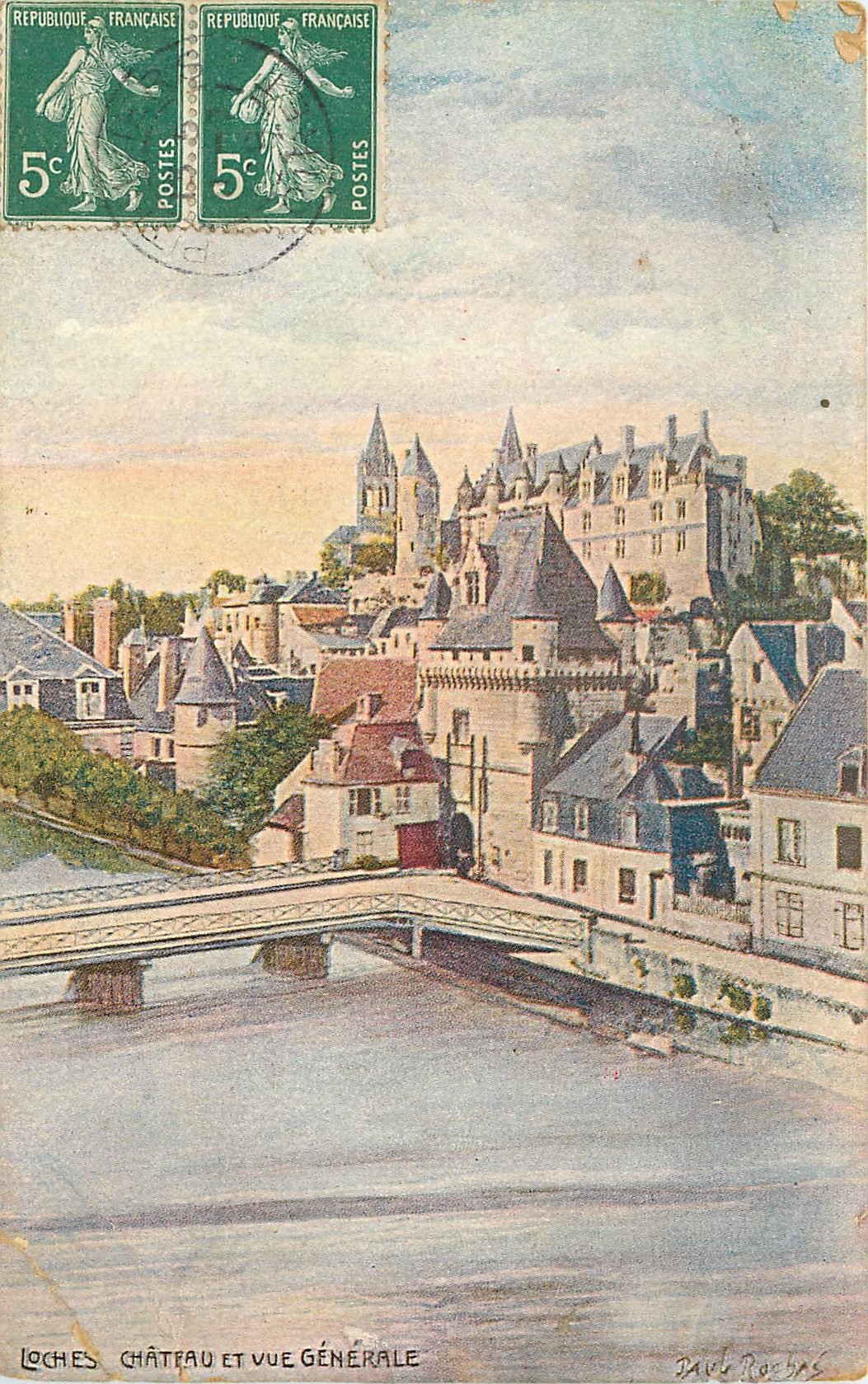 CPA Loches Chateau et vue Generale 
