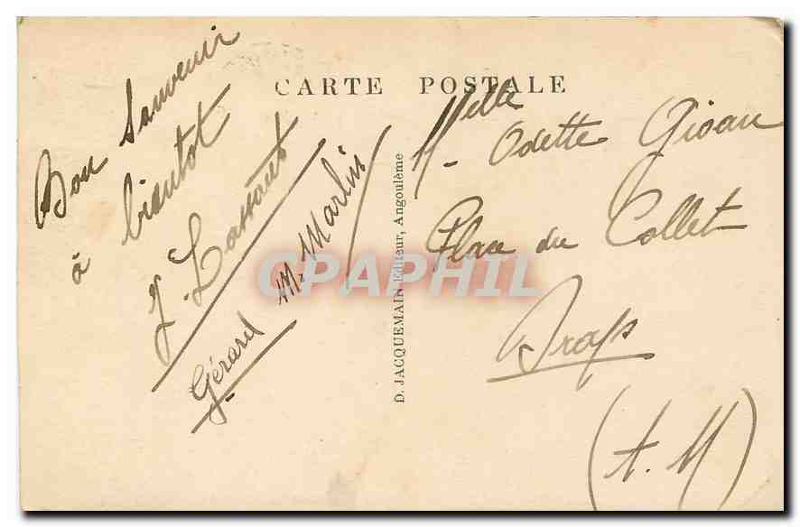 CPA Angouleme Remparts Desaix et les Rotondes  — Back