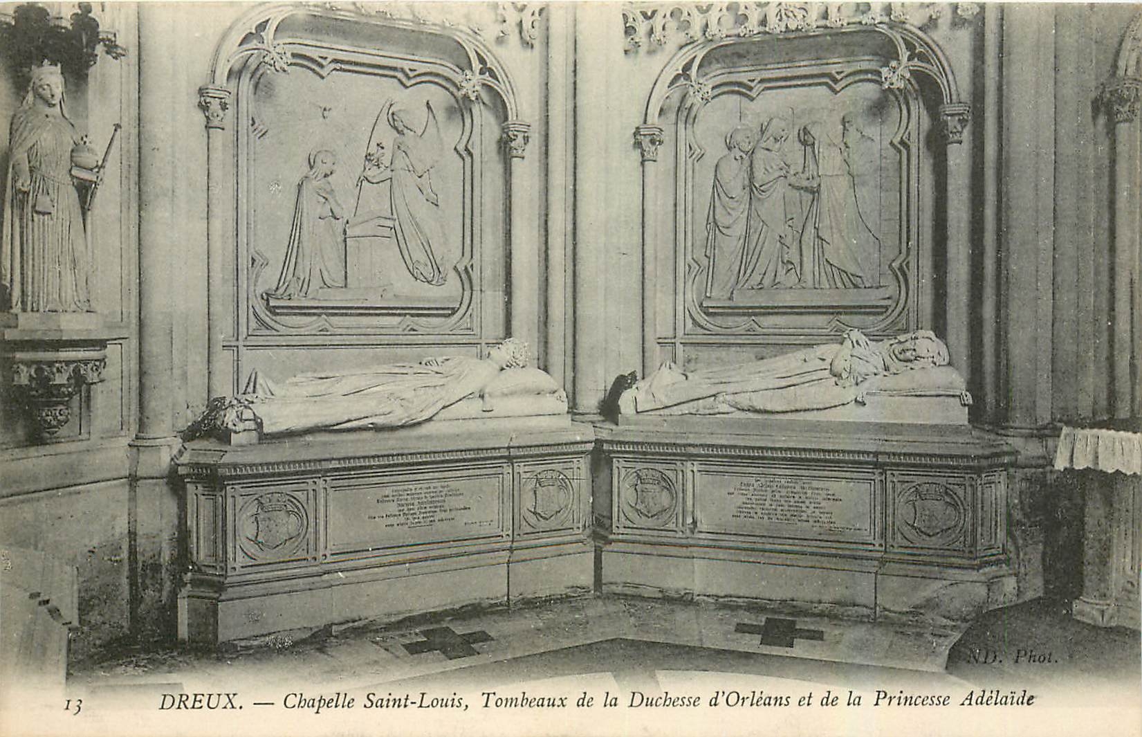 CPA Dreux Chapelle Saint Louis Tombeaux de la Duchesse d'Orleans et de la Princesse Adelaide 