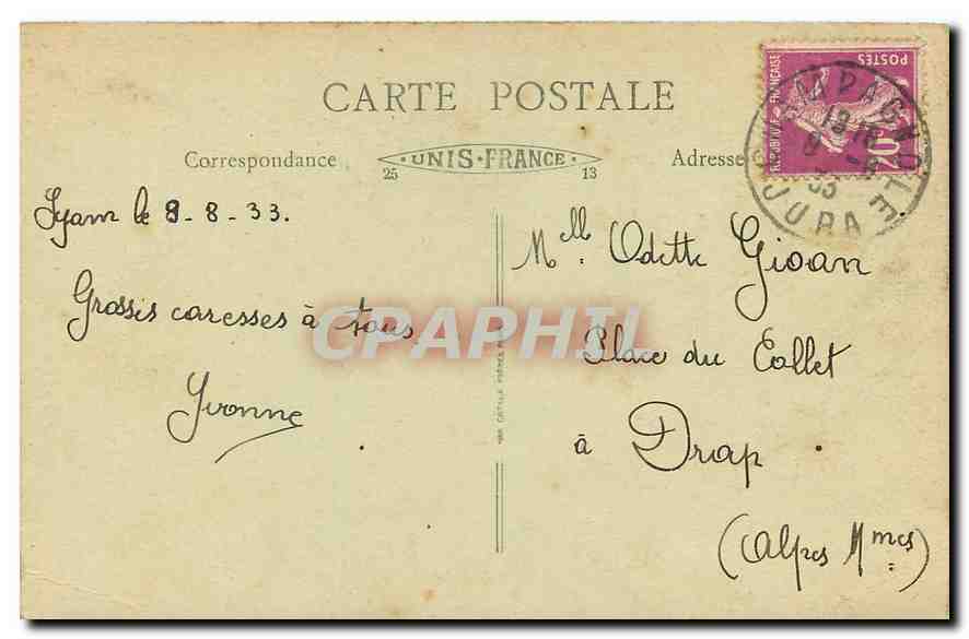 CPA Le Jura Champagnole Les Bords de l'Ain  — Rückseite