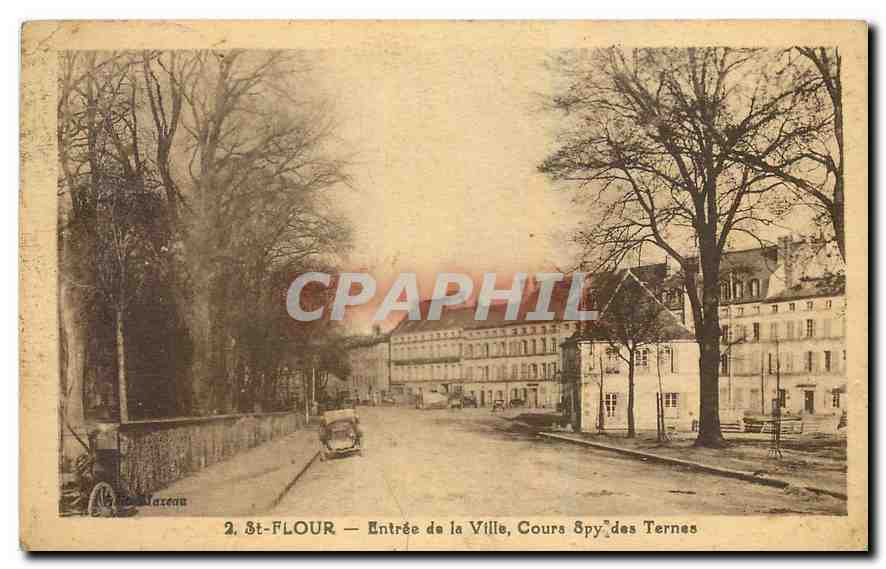 CPA St Flour Entree de la Ville Cours Ternes 