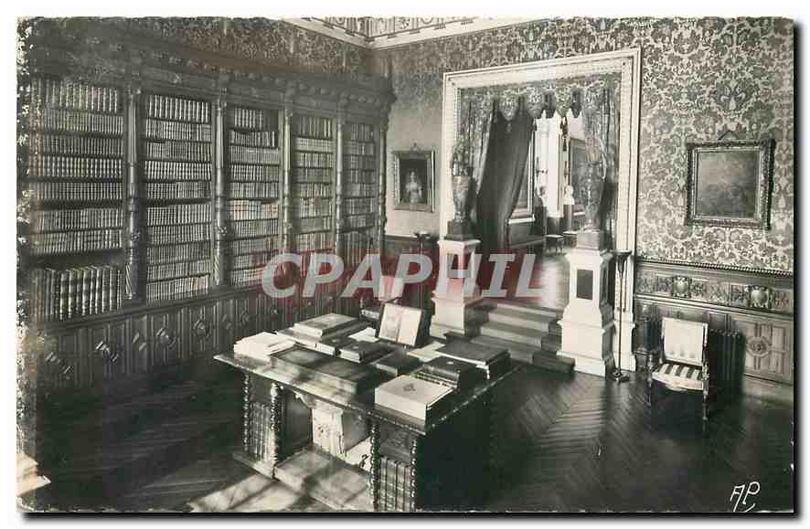CPM Chateau de Gros Bois S et O La Bibliotheque 