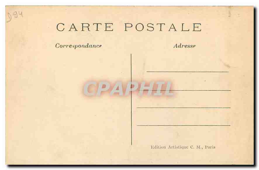 CPA Vincennes Les Fosses du Chateau Cote Sud  — Rückseite