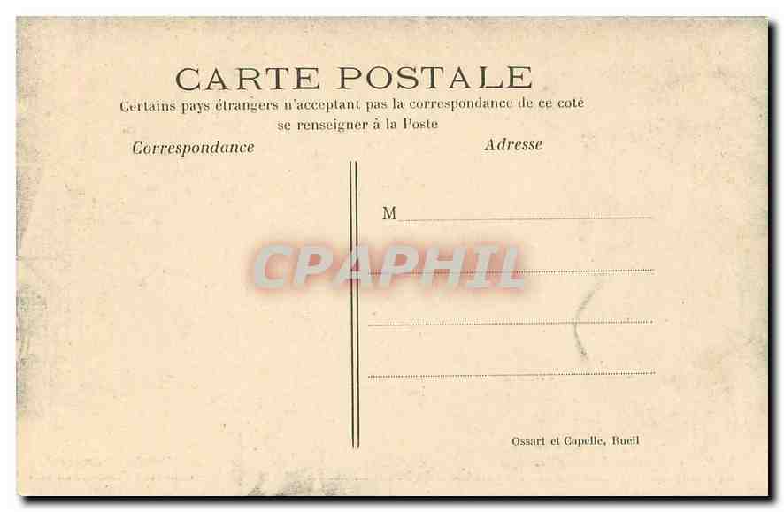 CPA Chambre a Coucher de l'Imperatrice Josephine au Chateau  — Rückseite