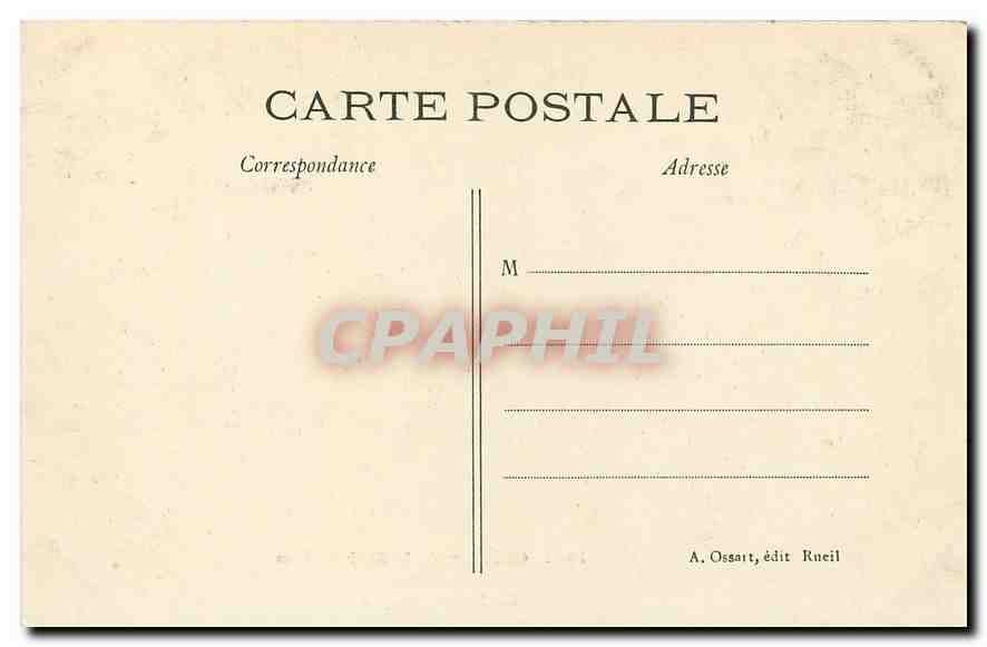 CPA Chateau de la Malmaison Rueil La Bibliotheque  — Verso
