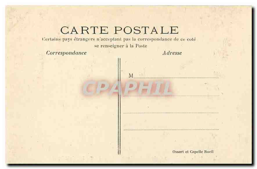 CPA Chateau de la Malmaison Rueil La Bibliotheque  — Verso