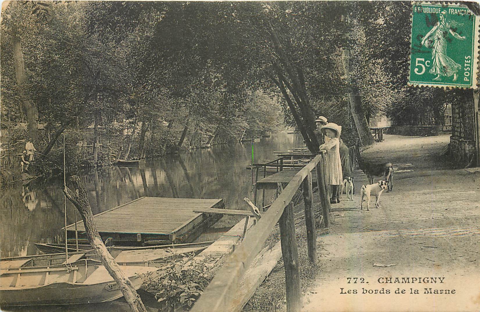 CPA Champigny Les bords de la Marne 