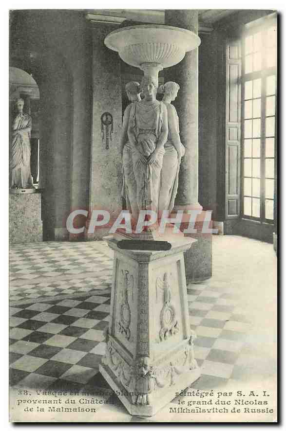CPA Vasque provent du Chateaude la Malmaison Milchailsvitch de Russie Russia