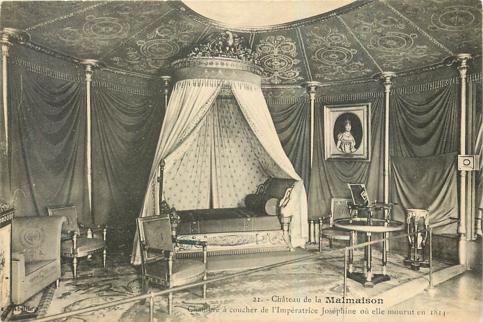 CPA Chateau de la Malmaison Chambre a coucher de l'Imperatrice Josephine ou elle mouruit 