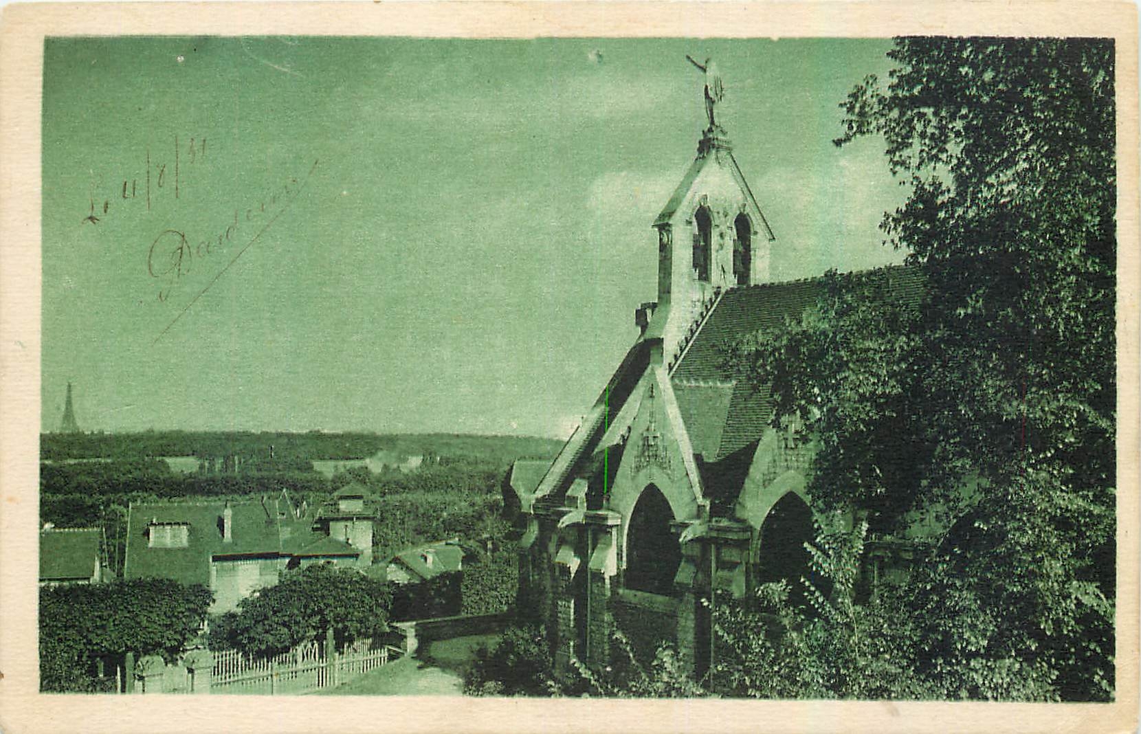 CPA La Chapelle du Val d'Or et le Bois de Boulogne Tour Eiffel