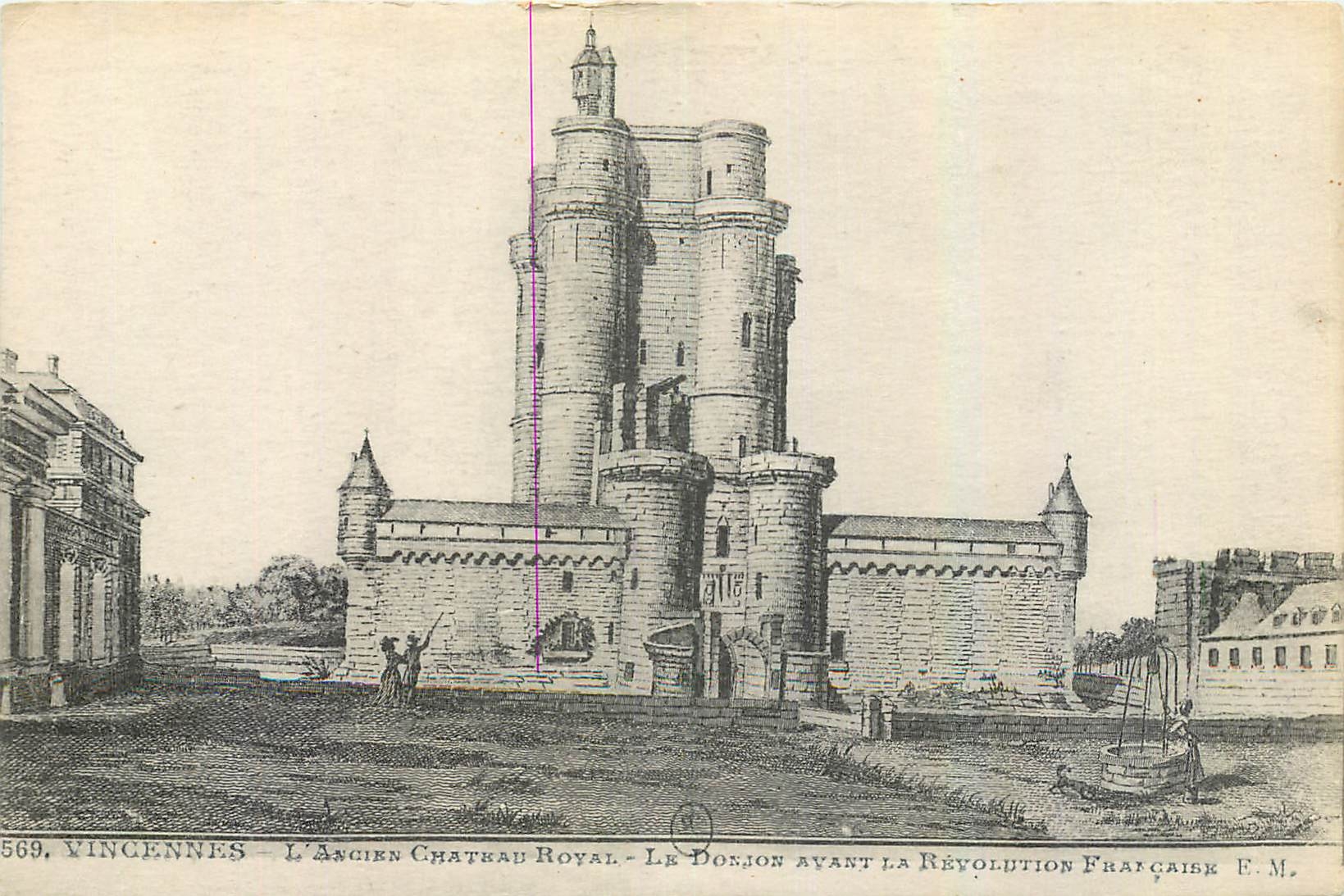 CPA Vincennes L'Ancien Chateau Royal Le Donjon avant la Revolution Francaise 