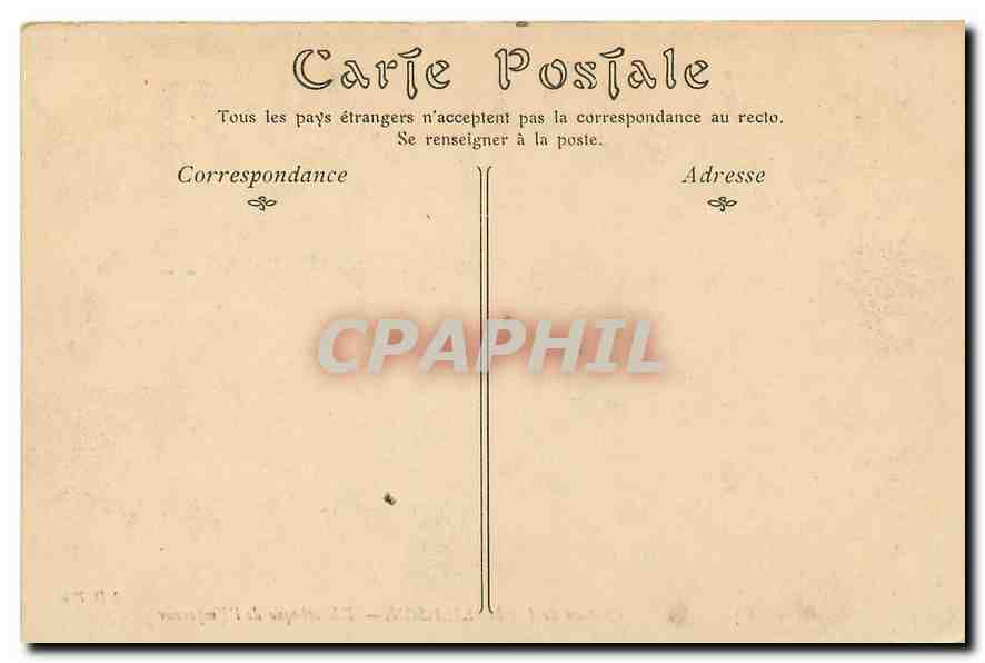CPA Chateau de la Malmaison Bibliotheque de l'Empereur  — Verso