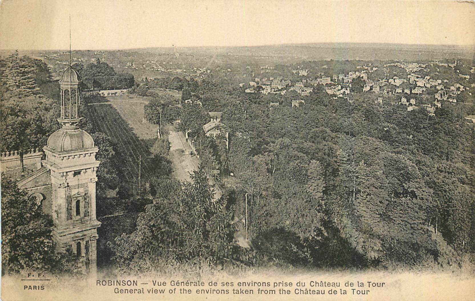 CPA Robinson Vue Generale de ses environs prise du Chateau de la Tour 
