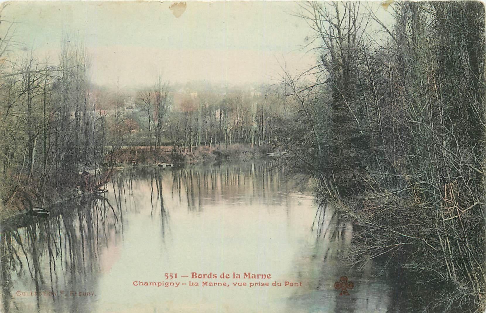 CPA Bords de la Marne Champigny Le Marne vue prise du Pont 