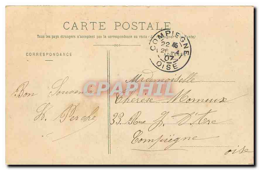 CPA Environs de la Ferte Alais Boissy Les Roches  — Rückseite