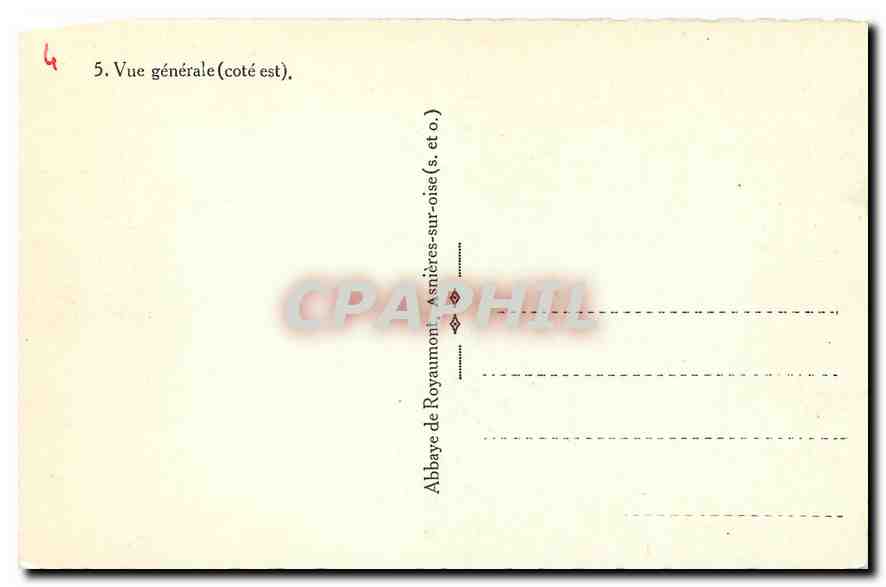 CPM Vue generale cote est Abbaye de Royaumont — Back