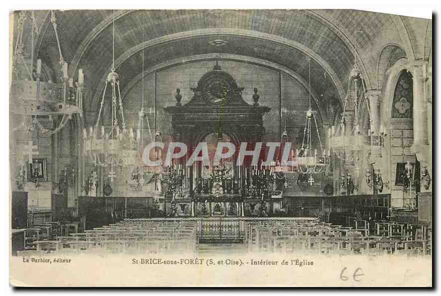 CPA St Brice sous Foret S et Oise Interieur de l'Eglise 