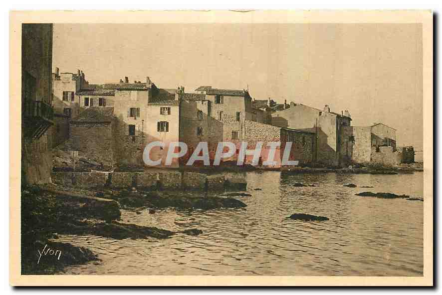 CPA Cote d'Azur Saint Tropez Les Maisons des Pecheurs 