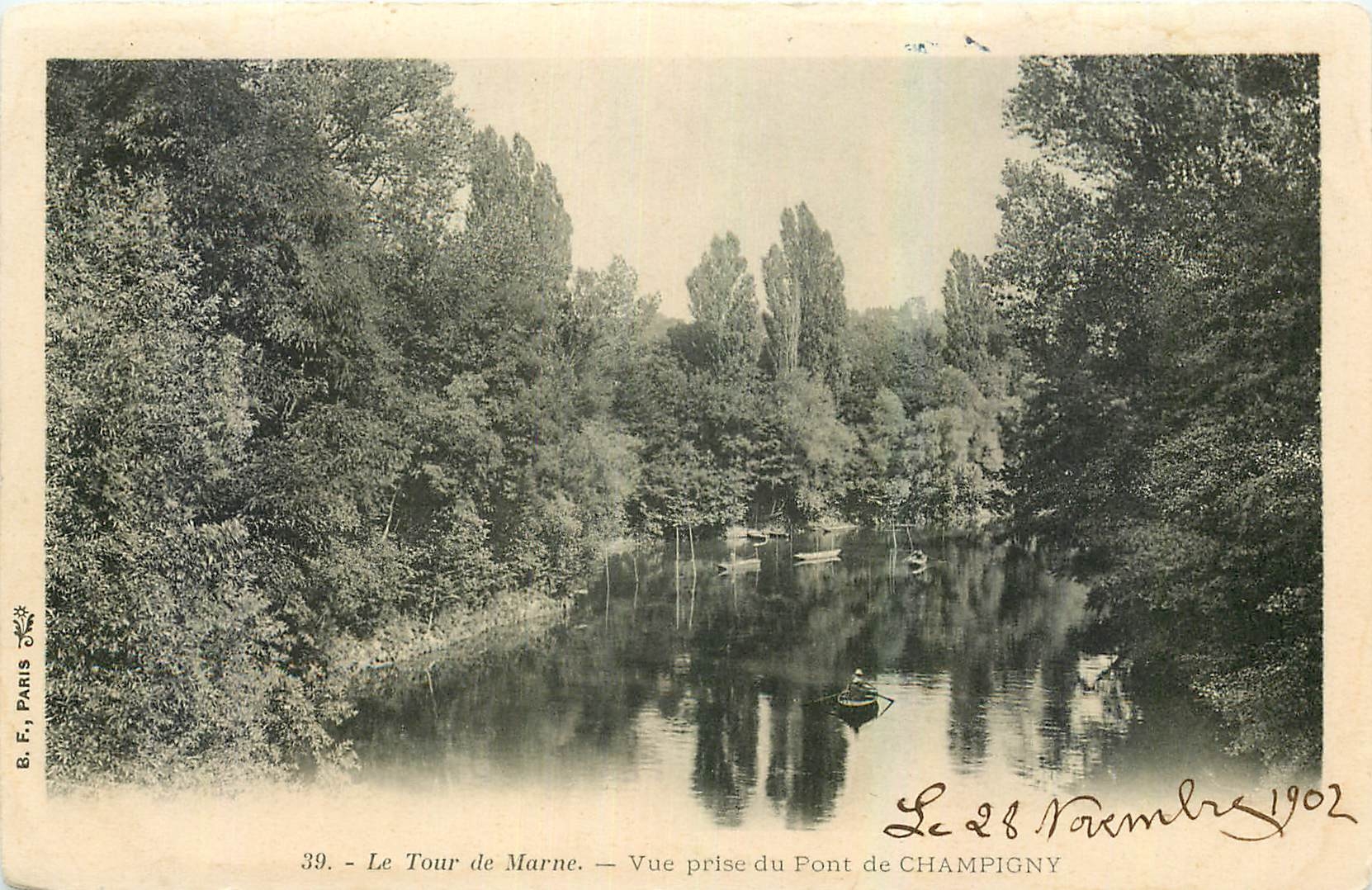 CPA Le Tour de Marne Vue prise du Pont de Champigny 