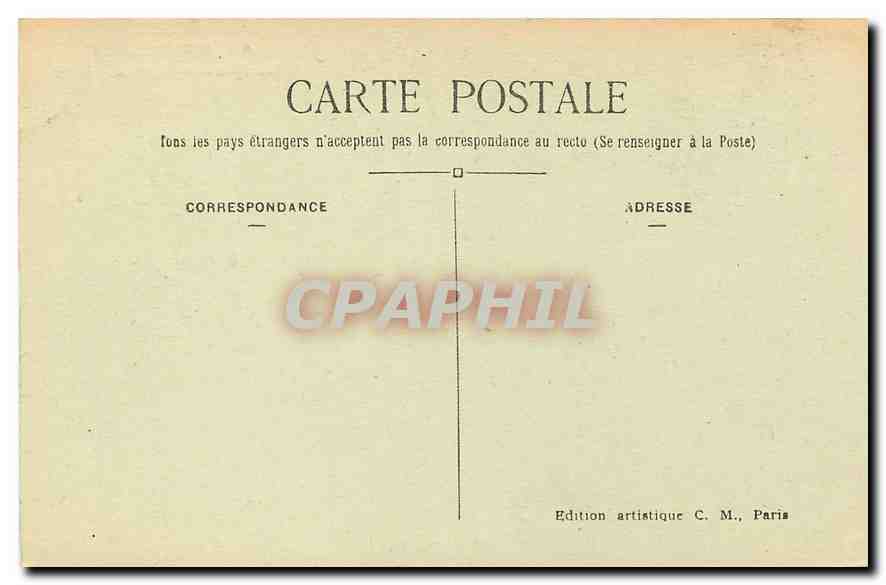 CPA Vincennes Les Fosses du Chateau  — Rückseite