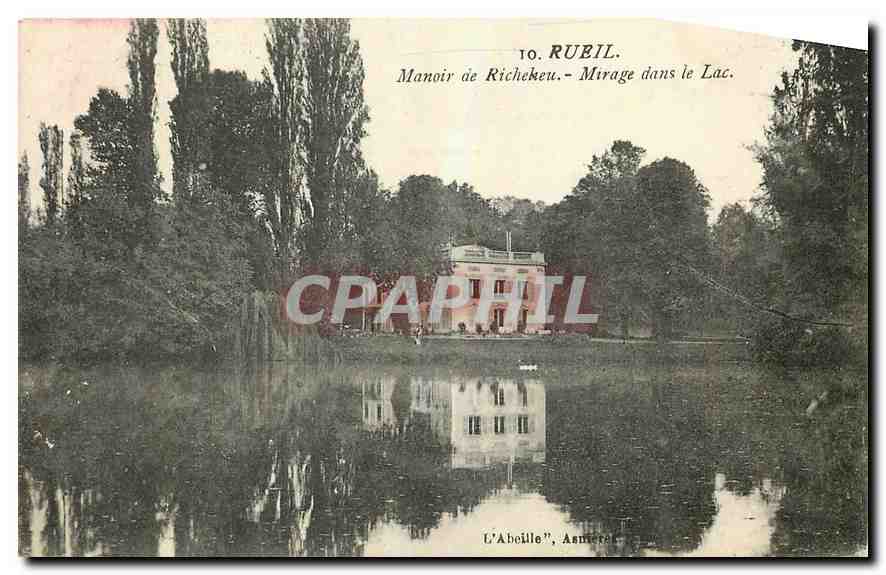 CPA Rueil Manoir de Richelieu Mirage dans le Lac 
