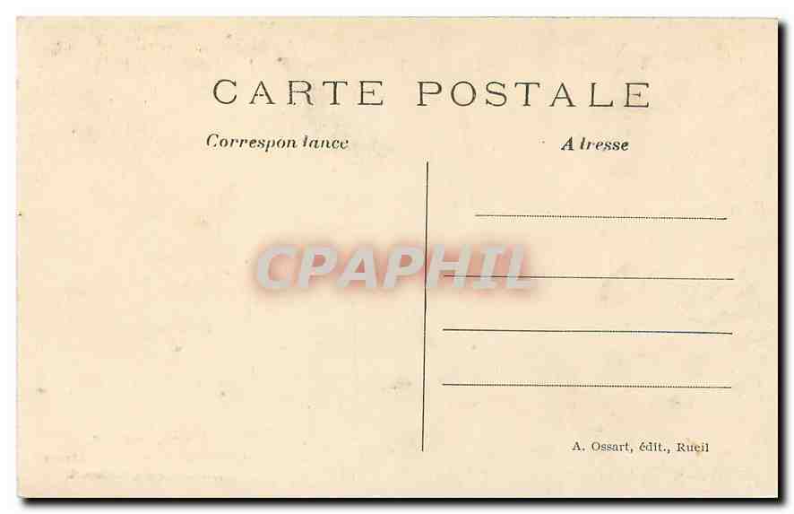 CPA Rueil Chateau de la Malmaison La Salle du Conseil  — Verso