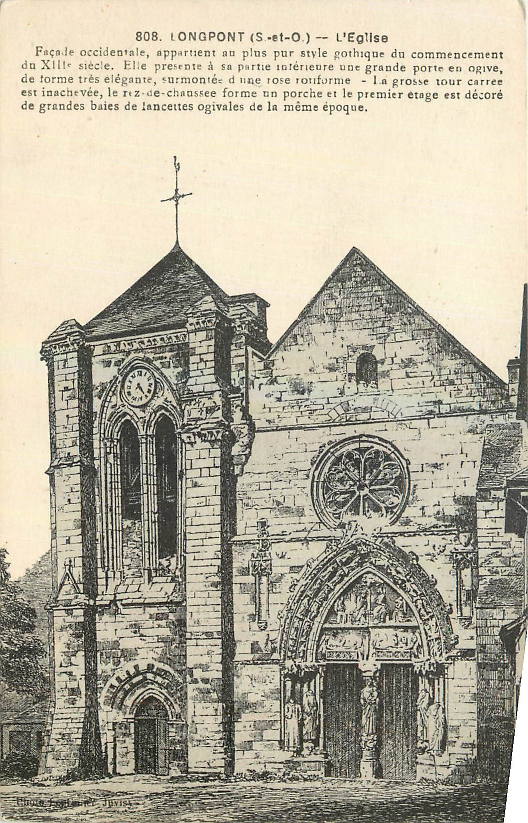 CPA Longpont S et O l'Eglise 