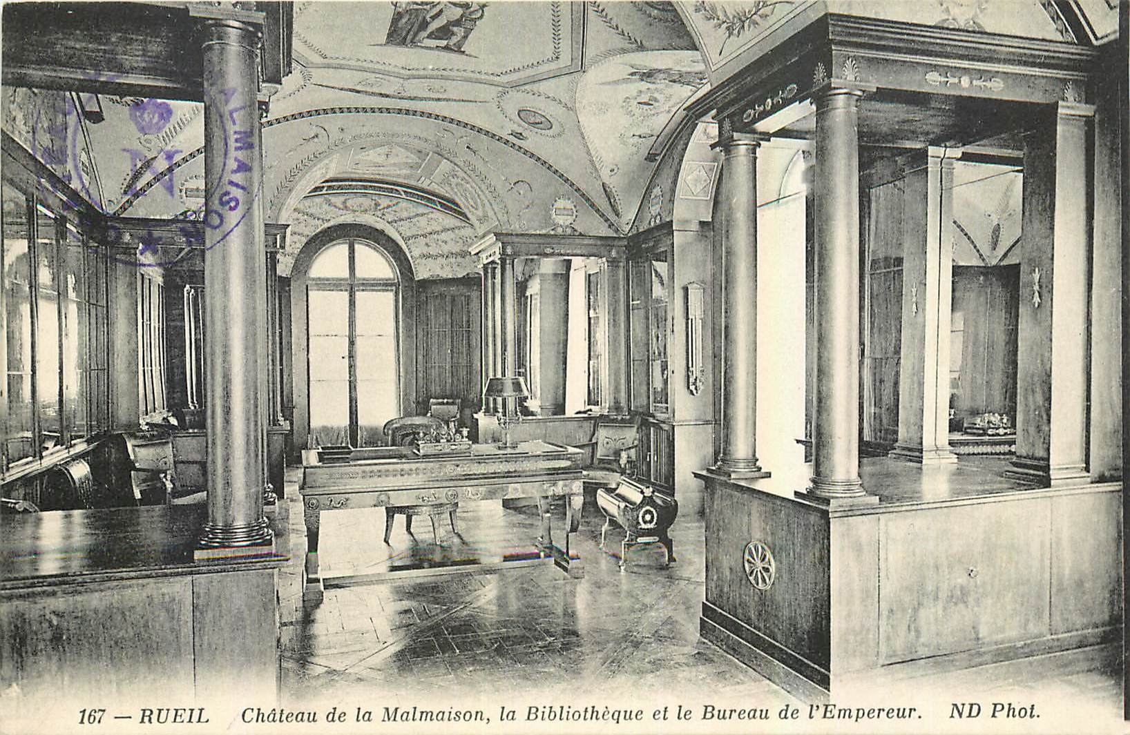 CPA Rueil Chateau de la Malmaison la Bibliotheque et le Bureau de l'Emperieur 