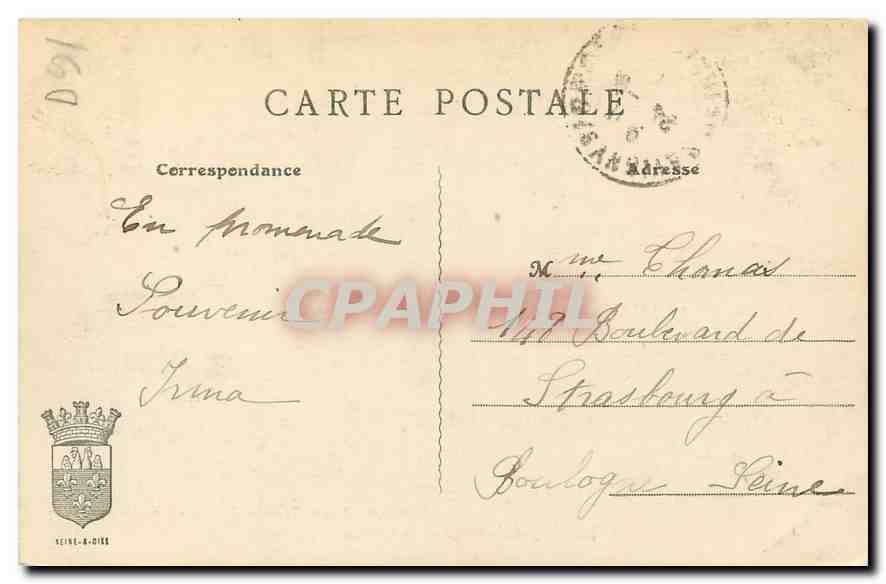 CPA Savigny sur Orge Le Chateau et l'Eglise  — Rückseite