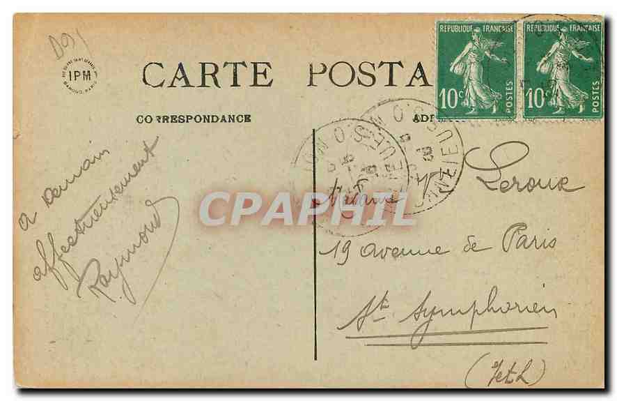 CPA S et O La Tour de Montlhery  — Rückseite