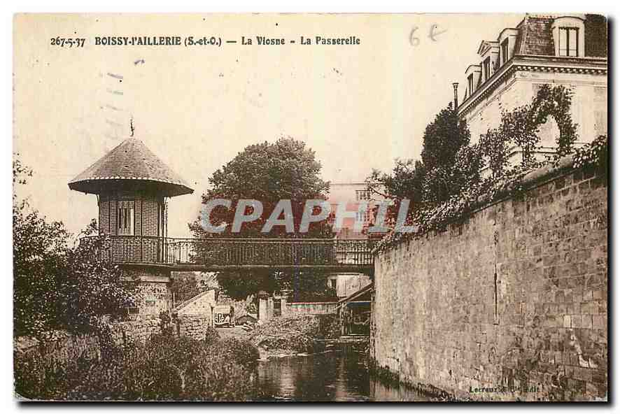 CPA Boissy l'Aillerie S et O La Vione La Passerelle 