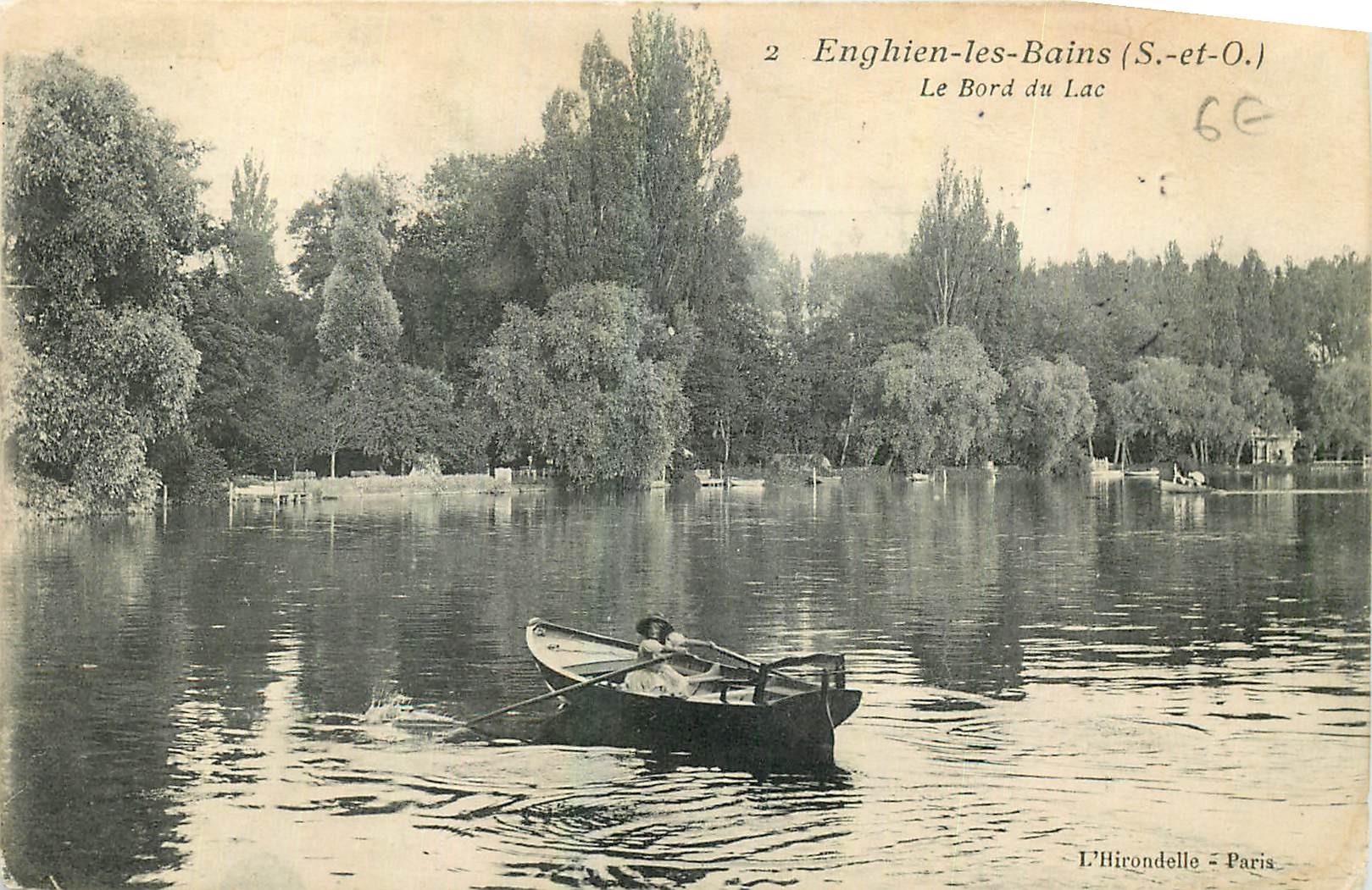 CPA Enghien les Bains S et O Le Bord du Lac 