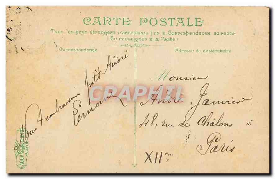 CPA Vichy l'Abside de l'Eglise St Louis  — Rückseite