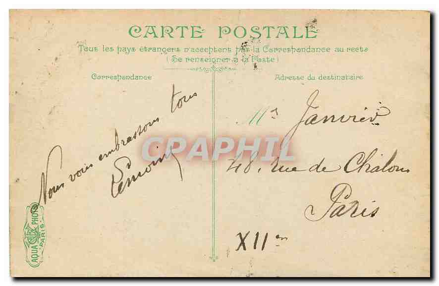 CPA Vichy l'Orangerie  — Rückseite