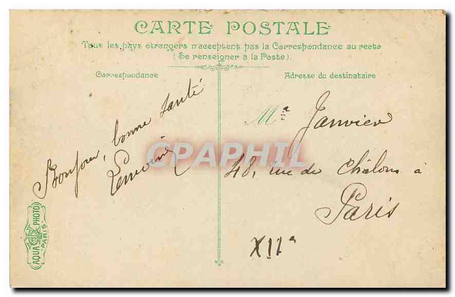 CPA Vichy Le Casino vue de face  — Rückseite