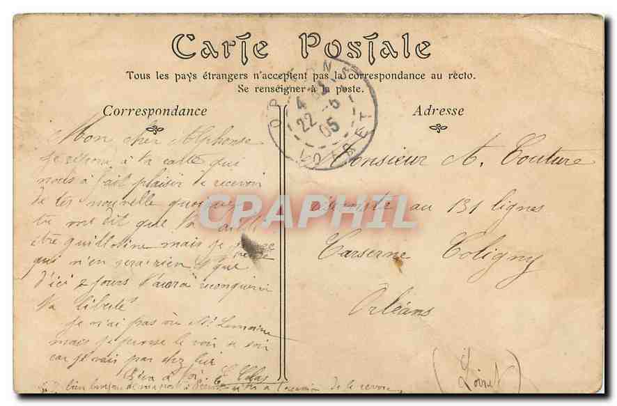 CPA Blois Les Degres et la Rue Denis Papin  — Verso