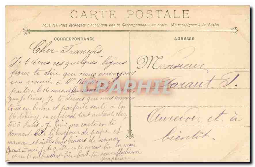 CPA Toulon Vue Generale prise du Mont Faron  — Verso