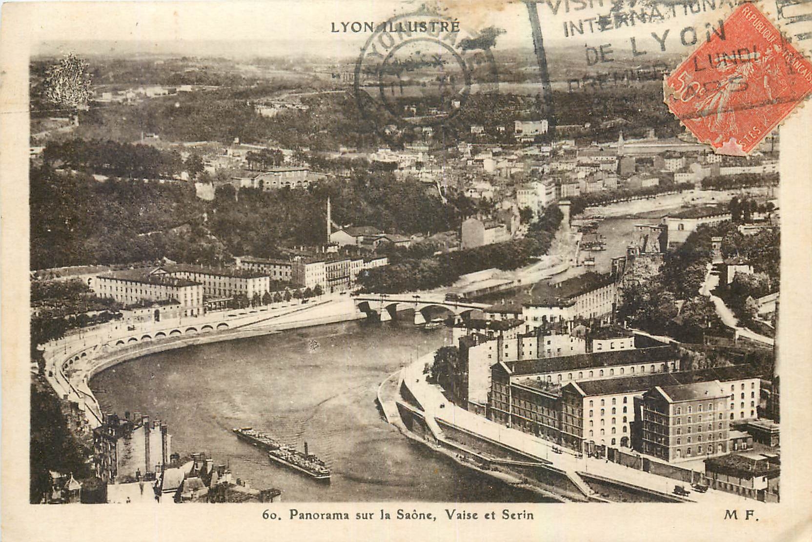 CPA Lyon Panorama sur la Saone Vaise et Serin 